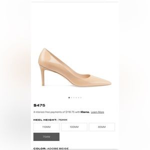 STUART WEITZMAN Stuart 75 Pump in Adobe Beige